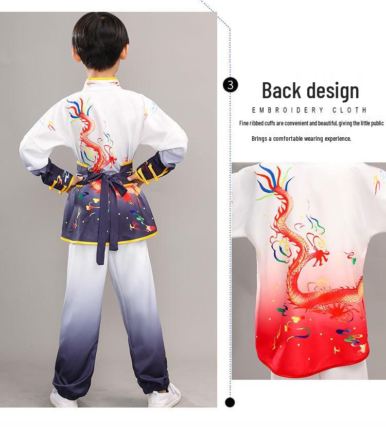 Costumi Graduati per Performance di Arti Marziali per Bambini - Unisex Manica Lunga/Corta per Allenamento e Batteria per Studenti delle Scuole Primarie