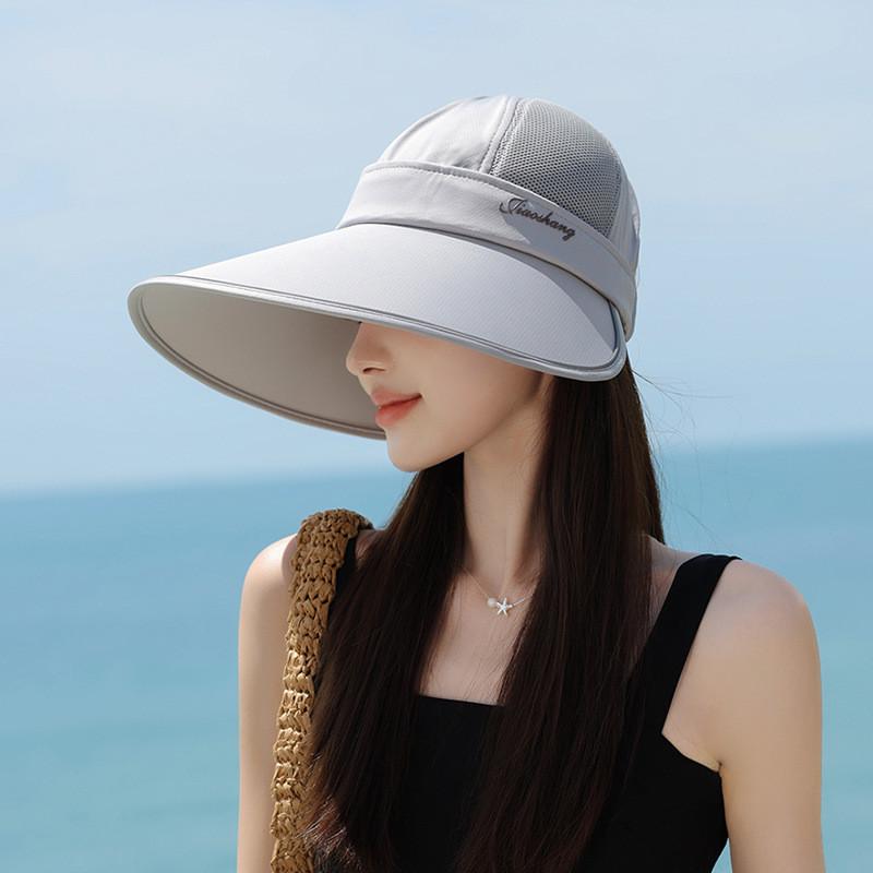 Polyester Sun Hat With Large Brim For Outdoor Sun Protection And Fashion Casual Wear