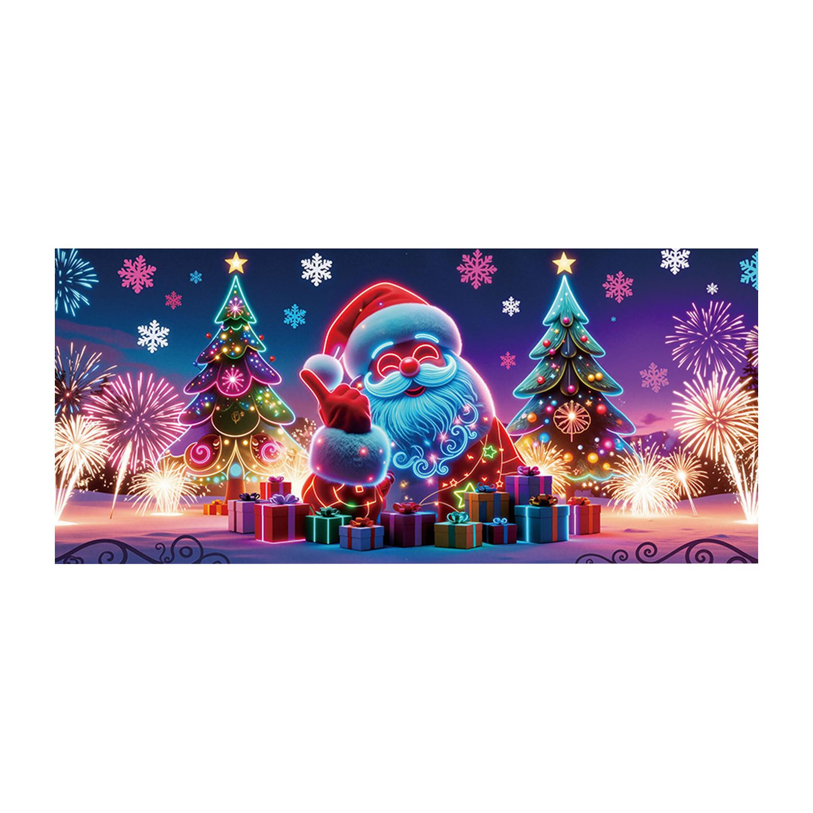 

Christmas Fluorescent Door Frame, Door Cover Background, Holiday Party Decoration, Christmas Decoration Hanging Cloth One Size