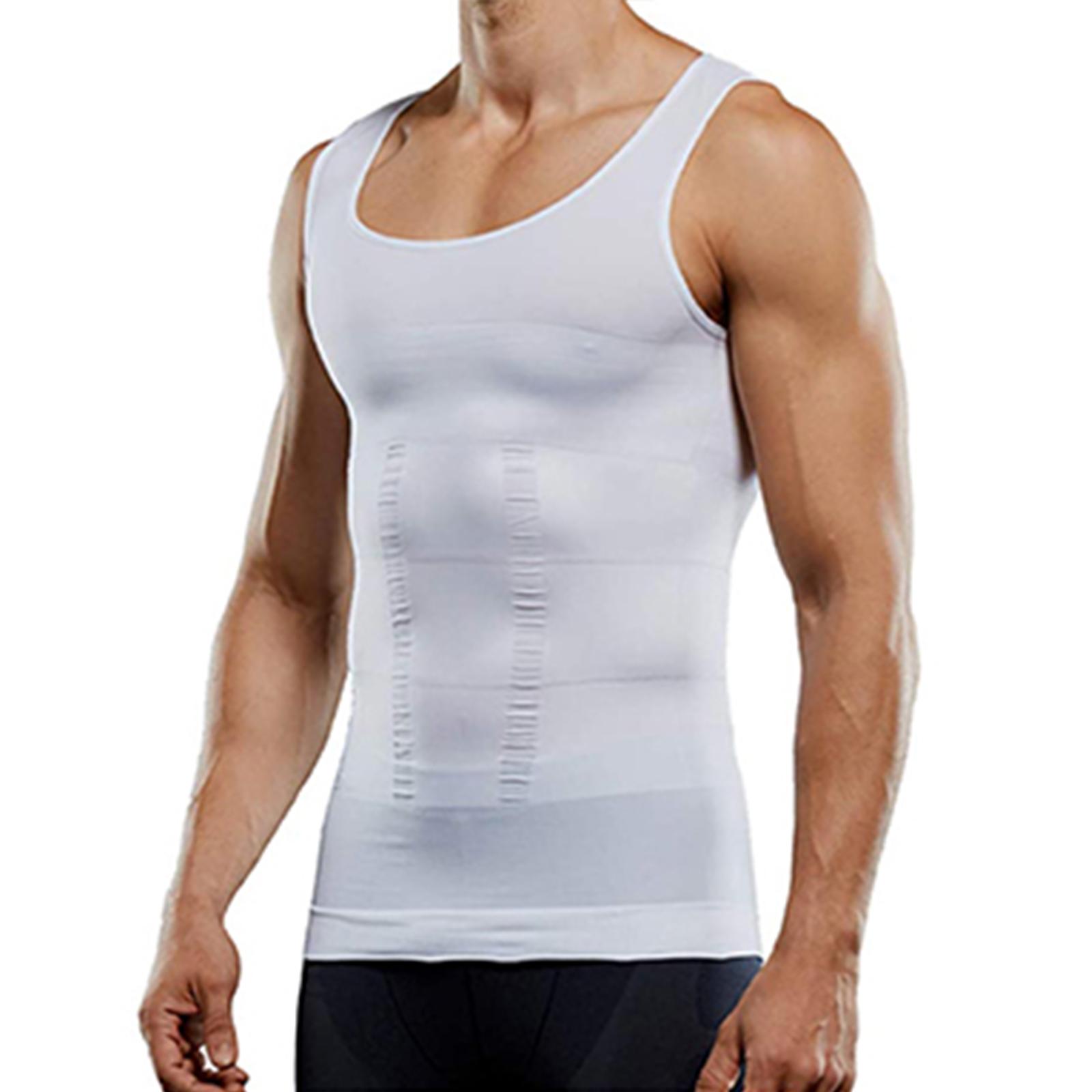 

Мужчины, Рубашка Selure, 2025 Новые формирующие майки без рукавов для мужчин Создайте подтянутое тело XL белый