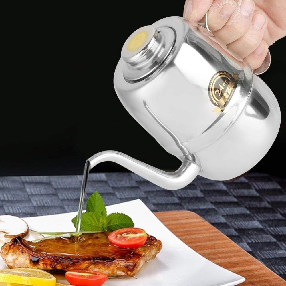 24oz Capacity Olive Oil Dispenser 7.1 x 3.1 x 5.1 in Vinegar Storage Container Cooking Station