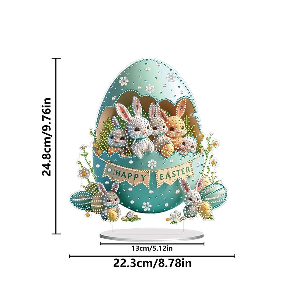 עץ ביצי פסחא בצורה מיוחדת ערכות אמנות יהלומים לשולחן העבודה 5D DIY אמנות יהלומים קישוטי שולחן ציור יהלומים קישוטי שולחן עבודה