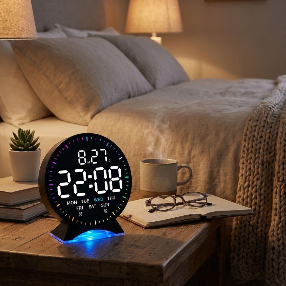 Date Week Electronic Clock High-definition Digital Desk Clock Table Clock  Home Office