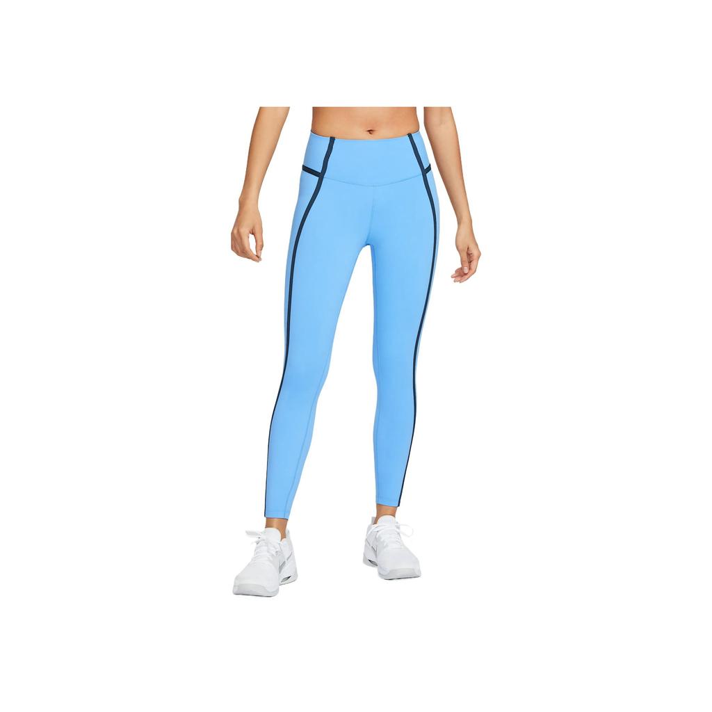 Nike One Series Quick-Dry High-Waisted Nine-Point Tight Sports Leggings Women Leggings University-Blue HJ1138-412