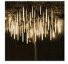 Lampki Kurtyna 288 LED Meteory 50 cm Spadający Śnieg Sople Barwa Ciepła