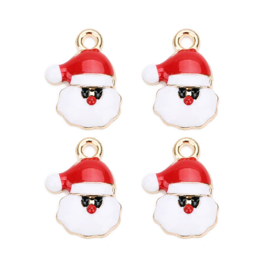 Alloy Christmas Pendant Mixcolor Dripping Oil Charm Pendants For DIY Jewelry Making Christmas Series Accessories