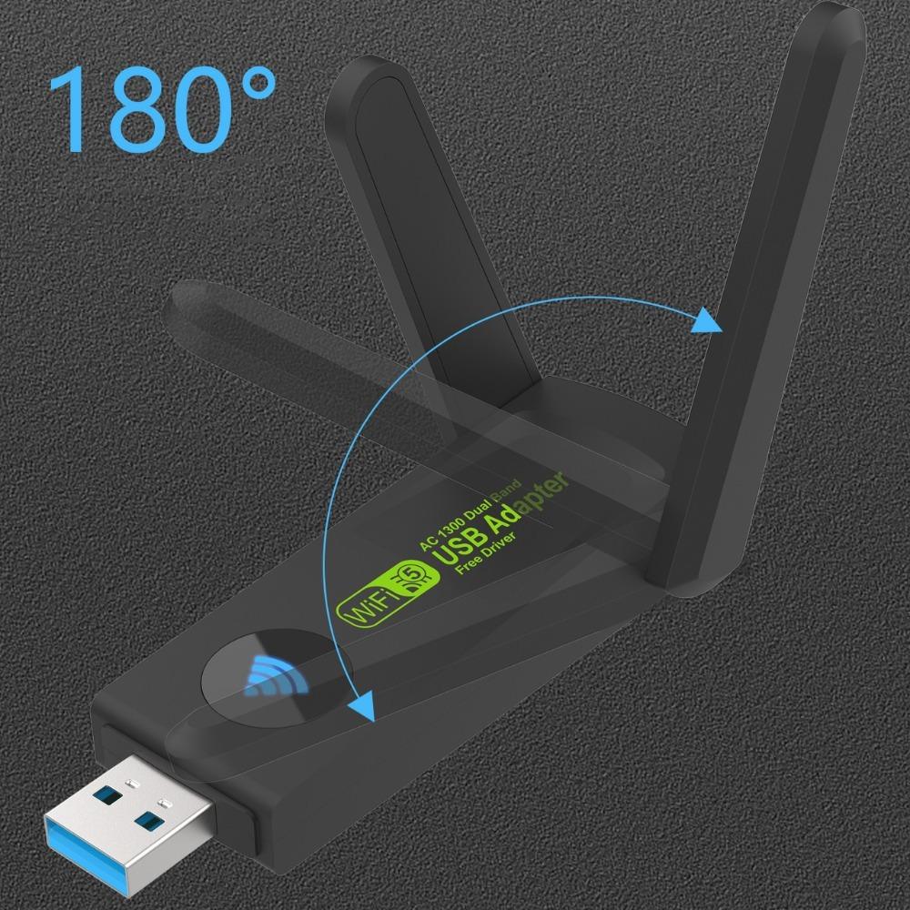 Satın Alın WiFi Receiver Transmitter 1300M Wireless Network Card.