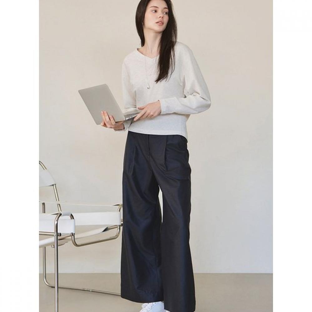 Huit Fake Leather Wide Fit Pants Htwpn5k02t