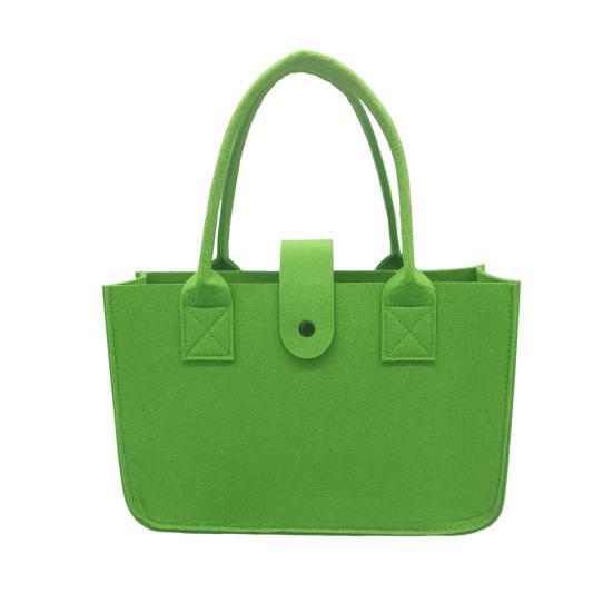 Women Handbag Portable Handle Solid Color Large Capacity Rectangle Gift Thickened Felt Ladies Tote Bag Purse