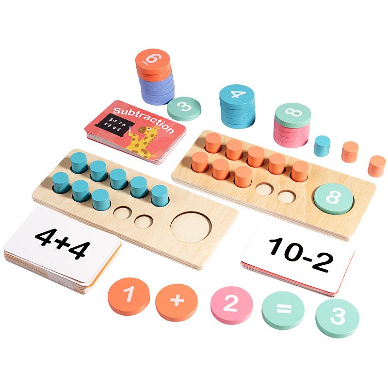 

Wooden Educational Toys Ten Frame Array Number Sense Teaching Aid Learning Counting Addition Subtraction Mathematics Math Toy