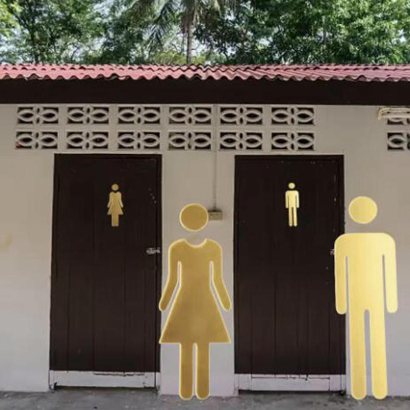 3D DIY Woman Man Toilet Door Sign Bathroom Restroom WC Door Sign For Toilet Door Sign Wall Sticker Decor Removable Logo