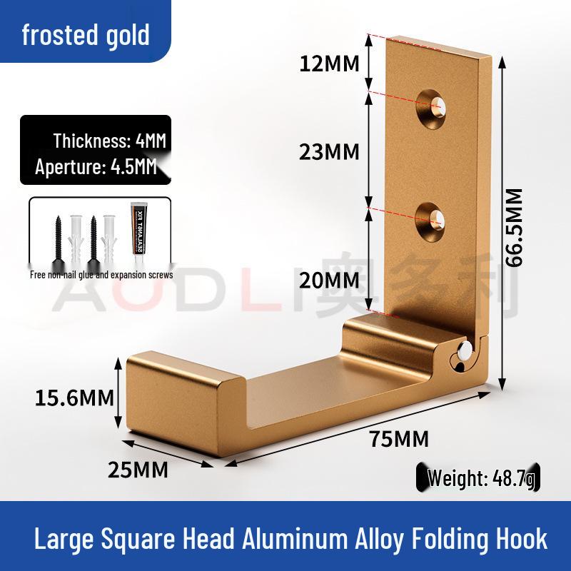 Aluminum Alloy Invisible Folding Coat Hook - Punch-Free, Multi-functional, Solid, Hidden Wall Mount