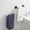 Self-Adhesive-Towel Rod Towel Bar Stick-On Wall Bath Towel Holder Rail Rack
