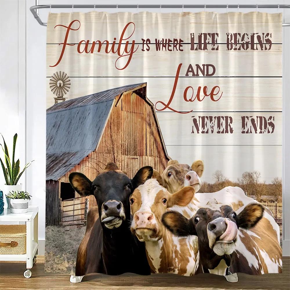 Multi-design Bathroom Curtain With Hooks Easy Install Waterproof Washable For Home Hotel Bathtub Decor