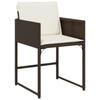 VidaXL Garden Dining Set 5 Pcs and Brown Cushions Poly Rattan 3278024