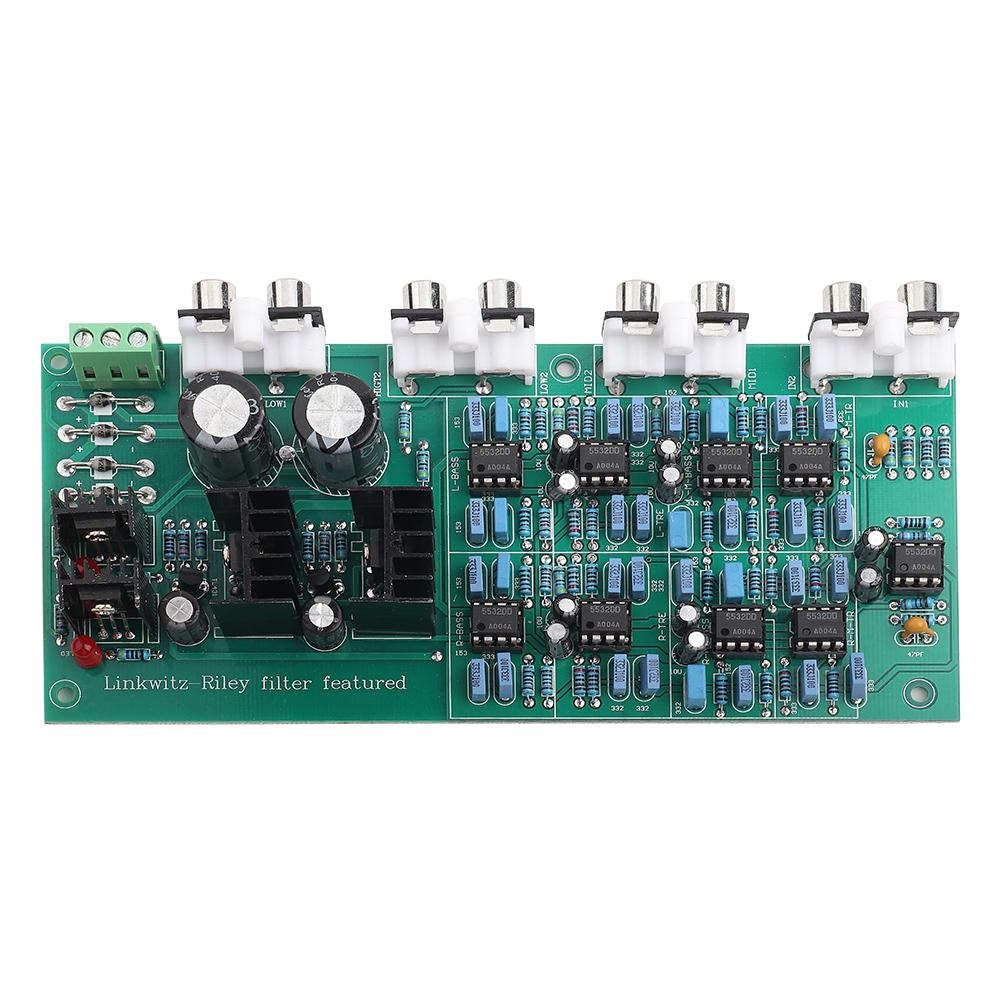 

LinkwitzRiley 3way electronic 6Channel Frequency Dividing Board 310HZ3.1KHZ