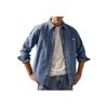 Calvin Klein Classic Casual Vintage Square Pocket Cotton Denim Shirt Men Shirts Light-Blue J326654
