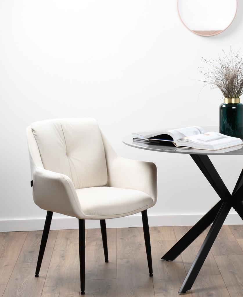 Upholstered Velvet Chair Alex Velvet Light Beige