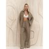 Cotton Long Sleeve Shirt Wide Leg Pants Set Solid Color Casual Womens Street Style Outfit