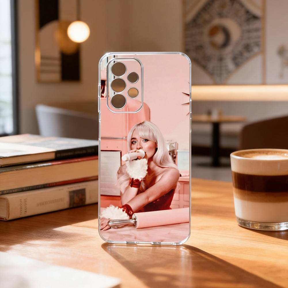 

S-Sabrina C-Carpenter Phone Case Transparent Silicone Soft For Samsung S25,S24,S21,S22,S23,S30,Ultra,S20,Plus,Fe Samsung S30Ultra5G
