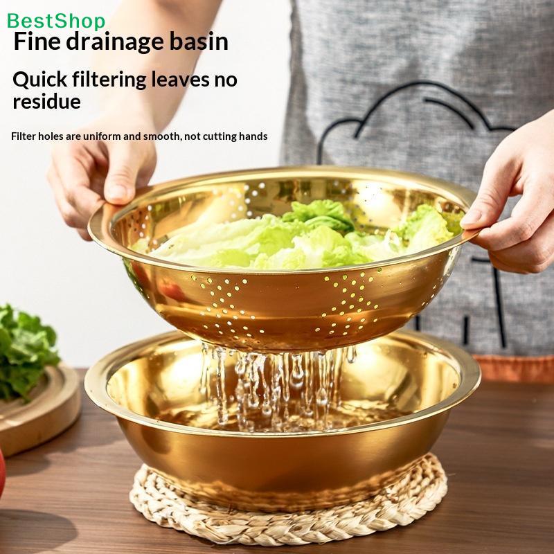 3-In-1 Stainless Steel Kitchen Set, Equipped With Built-in Grinding, Multifunctional Filter, And Mixing Bowl