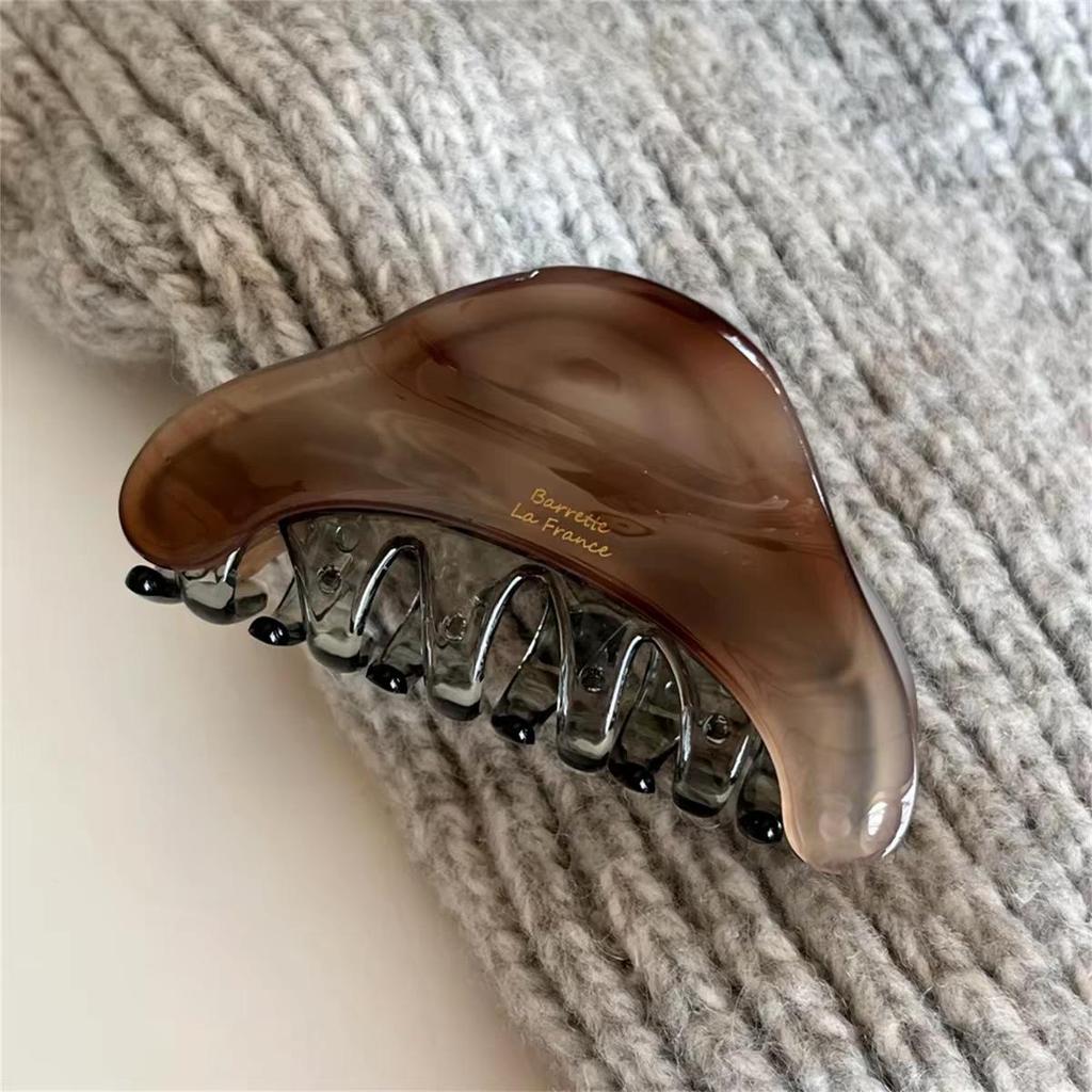 Korean Leopard Print Bow Hair Claw: Extra Large High-End Half Updo Clip for Women