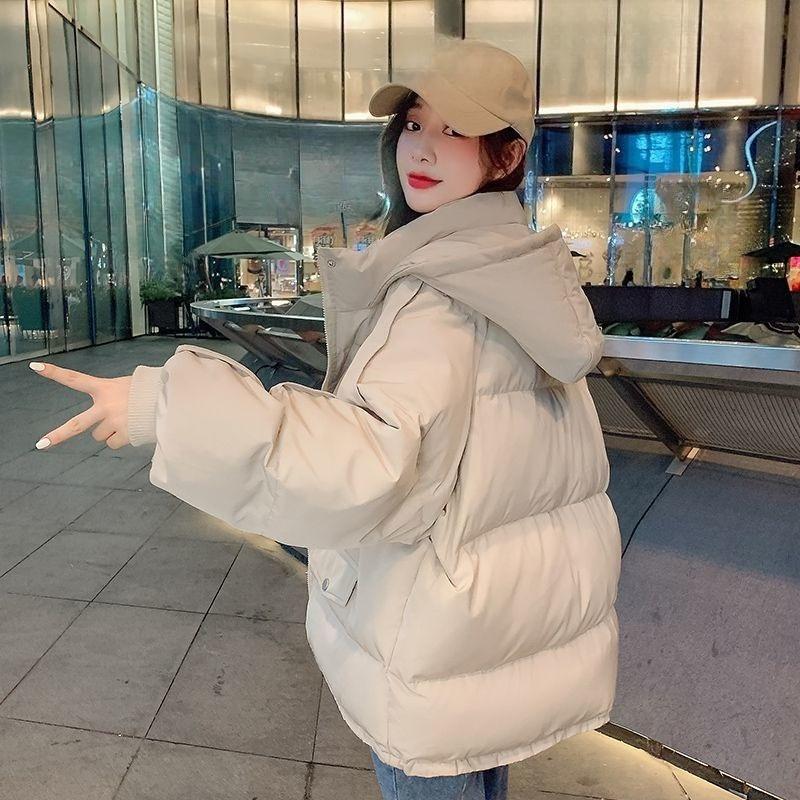 Women’s Korean Style Loose Short Down Cotton Puffer Coat Casual Versatile Warm Winter Autumn Outerwear for Women