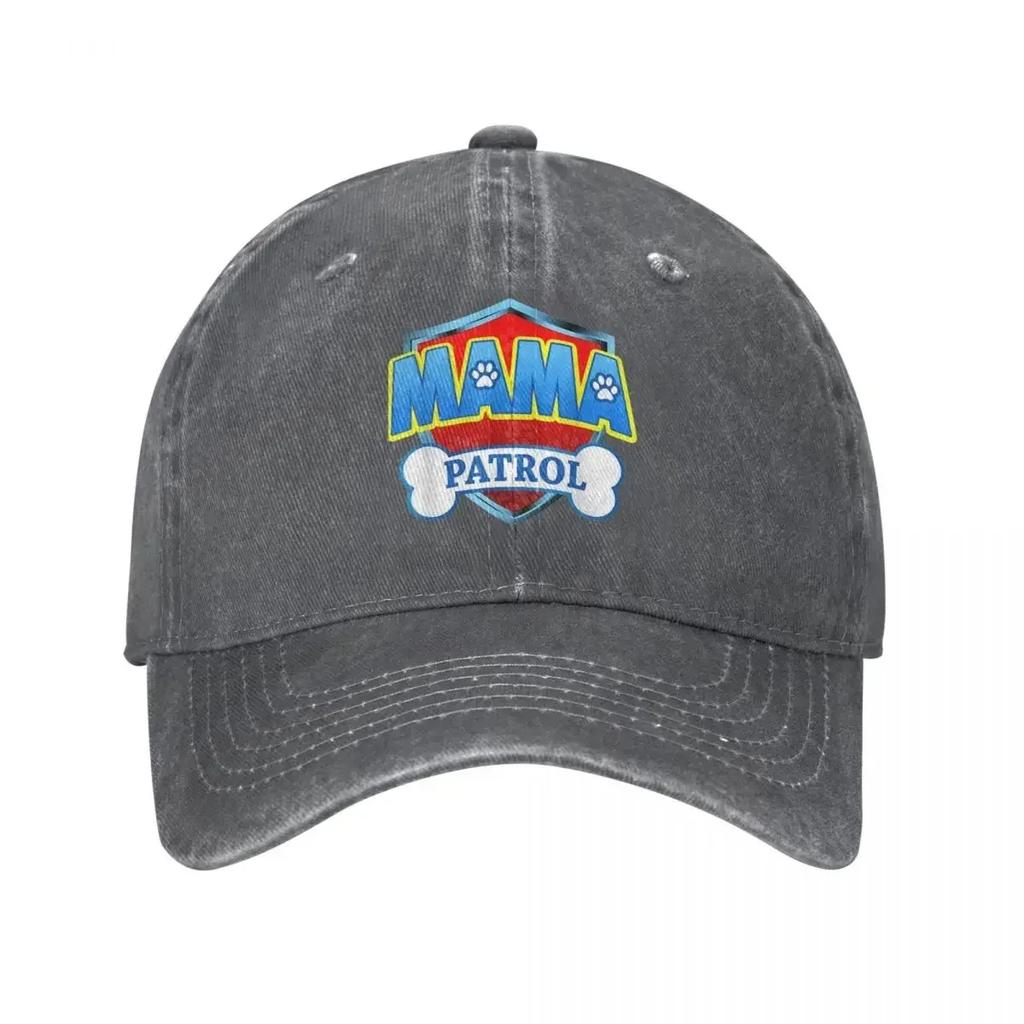 Baseball Caps Mama Patrol Cartoon Dog Merchandise Unisex Vintage Distressed Cotton Funny Sun Cap Gift