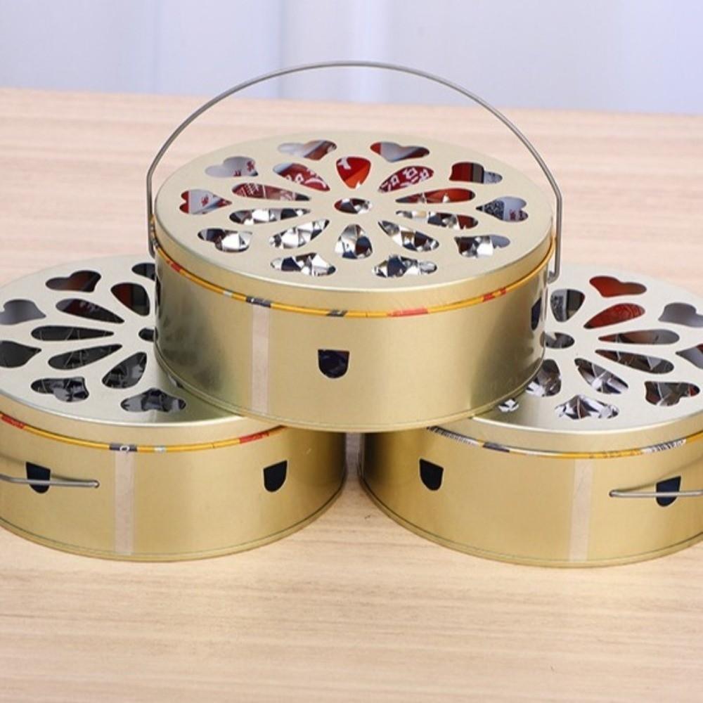 with Handle Lid Incense Burner Box Hollow Out Insect Repellent Tray Mosquito Coil Holder Summer