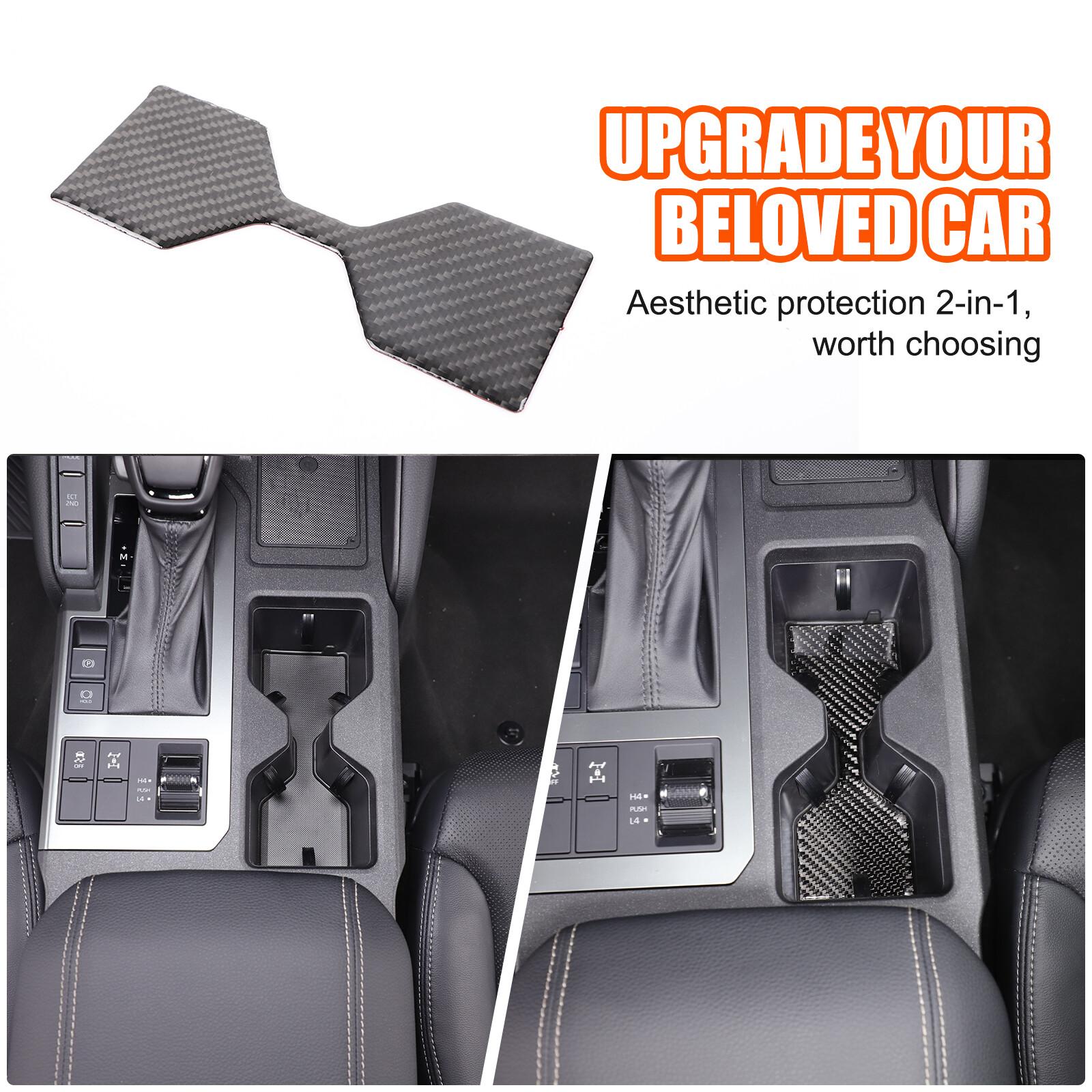 Soft Carbon Fiber Center Cup Holder Slot Mat For Toyota Land Cruiser LC250 24+