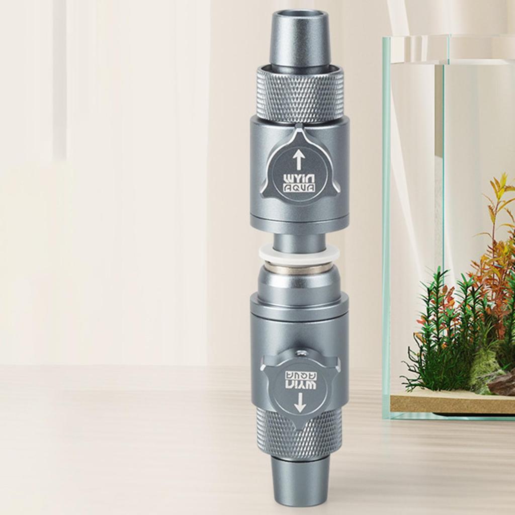 Double Tab Connector Sturdy Metal Aquarium Hose Valve for Aquarium Fish Tank