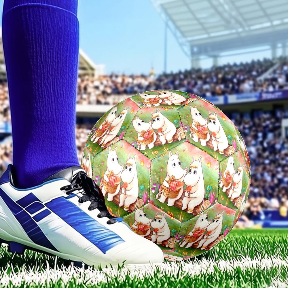 White Hippo Fishing Adventure Size 5 Soccer Balls, Anti-Slip, Protective Football, Outdoor Sport, Practice Games, Birthdays Gift Suitable for Fan