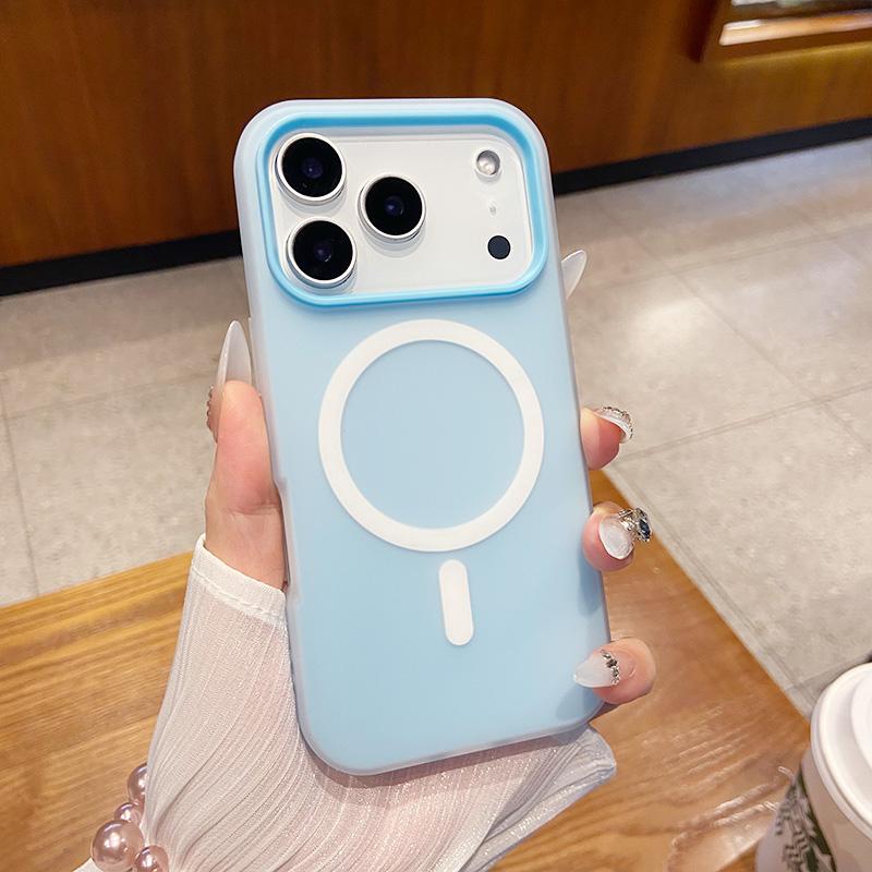 Luxury 2 in1 Candy Magnetic Wireless Charging Case for IPhone 17 Air 12 13 14 15 16 Pro Max TPU+PC Shockproof Bumper Cover