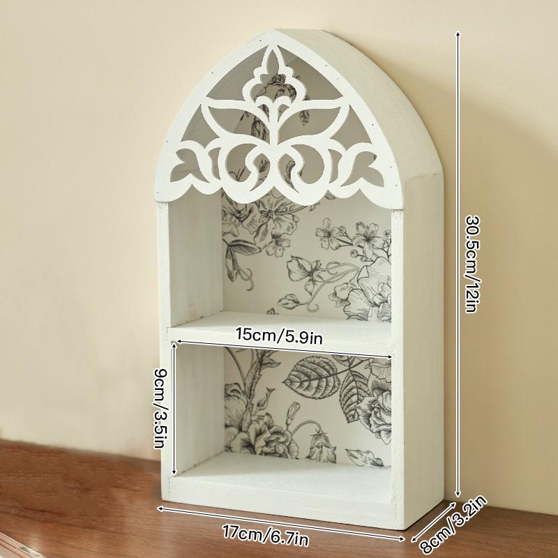 Stylish Wooden Multi-Tier Wall Shelf Space-Saving Storage & Display Organizer for Home Decor, Bedroom Crafts Living Room