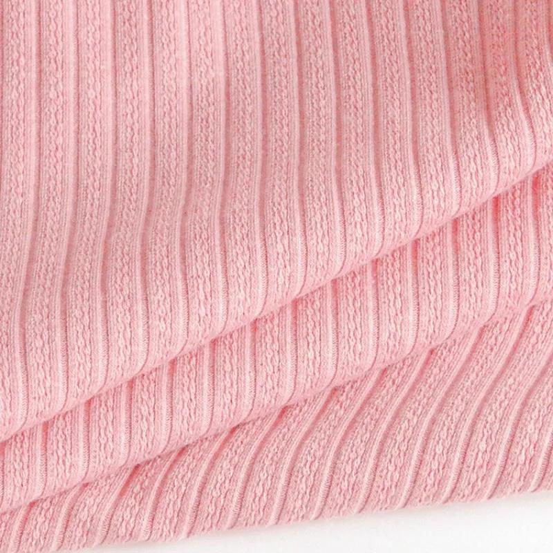 150x50cm Elastic Jacquard Ribbed Knitted Fabric For Women's T-shirt,Skirt,Home Wear, Handmade DIY Sewing Fabric TJ21488