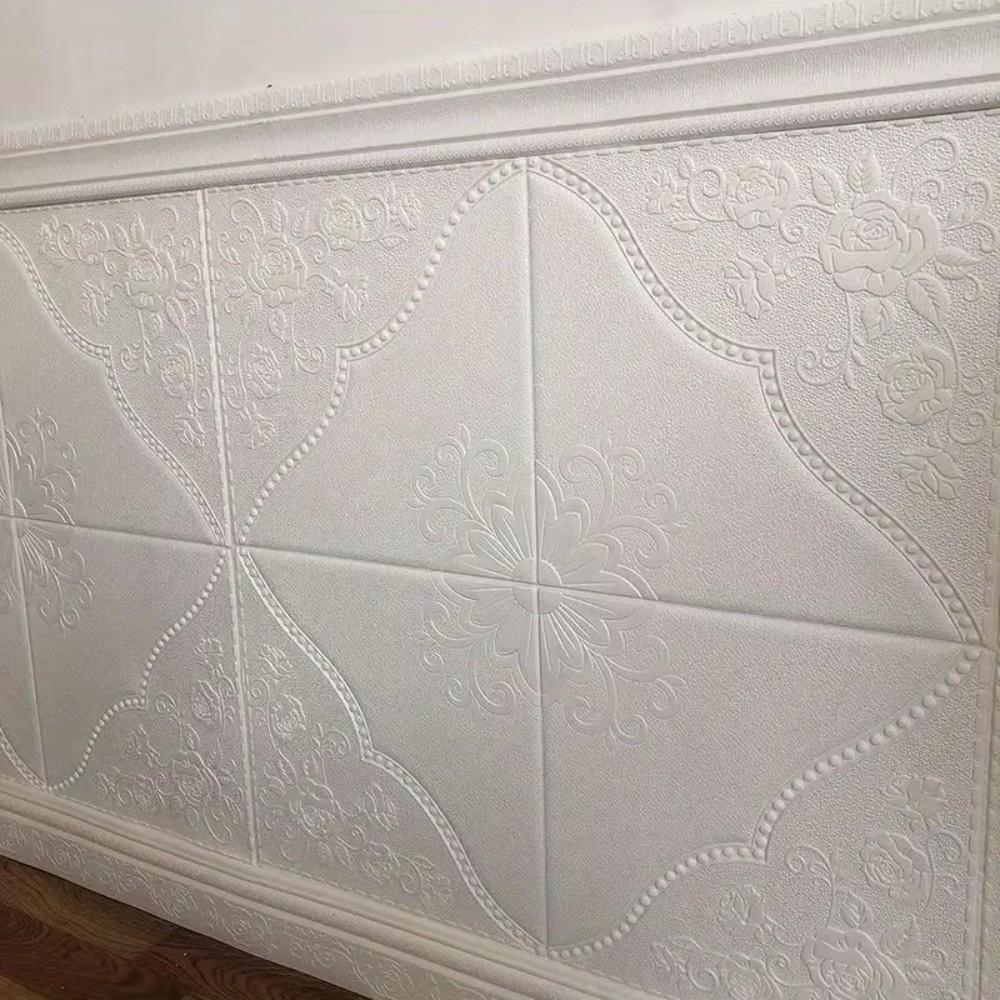 4Pcs Safe 35*35cm 3D Wall Stickers Moisture-proof Waterproof Background Decoration Self-adhesive Ceiling Stickers Home Decor