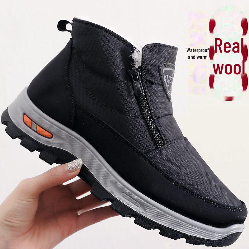 Women's Thick Wool Winter Boots - Comfortable, Warm, Non-Slip, Large Sizes Available