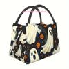 1pc Pumpkin Ghost Halloween Day of The Dead Pattern, Portable Reusable Cooler Bag, Cooler Bag, Insulated Lunch Bag for Camping P