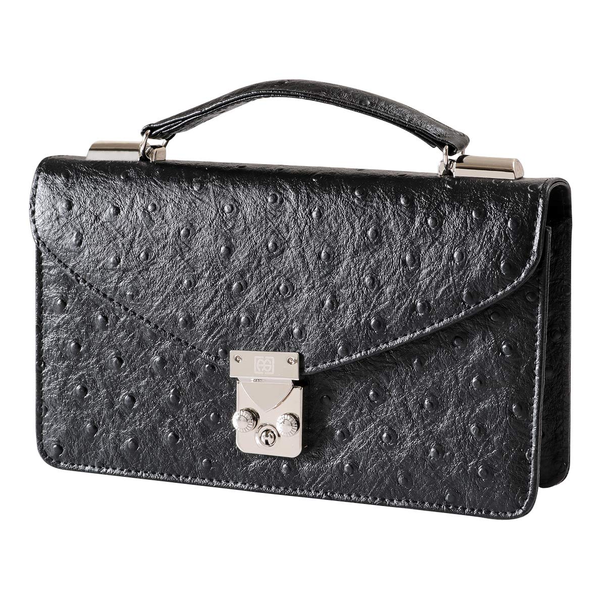 

Christina A.G Ostrich Embossed Luxury Cowhide Leather Second Bag AN-170