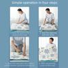 4PCS Blue Floral Pattern Vacuum Compression Bag Space Saving Quilt Organizer Vacuum Bags  Clothes