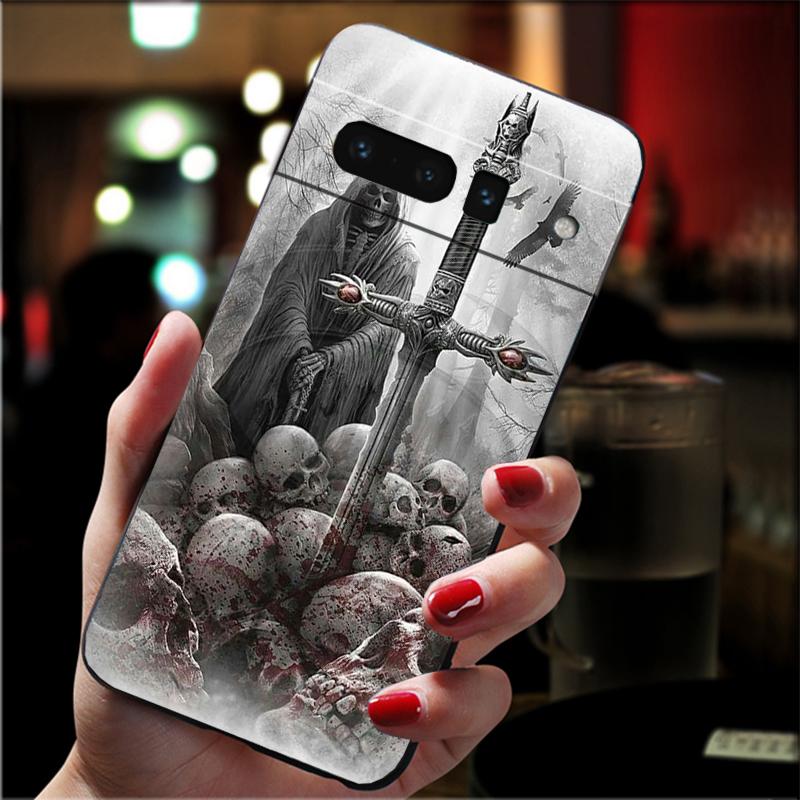 Handyhülle Für Google Pixel 10 9 Pro XL 9A 8 7 6 Pro Pixel 8A 7A 6A Pixel 8 7 6 5 Sensenmann Totenkopf Skelett