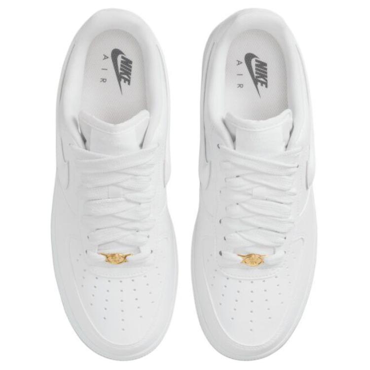 New Nike Air Force 1 Low '07 Next Nature Triple White Bulbous Swoosh Women's HF2014-100