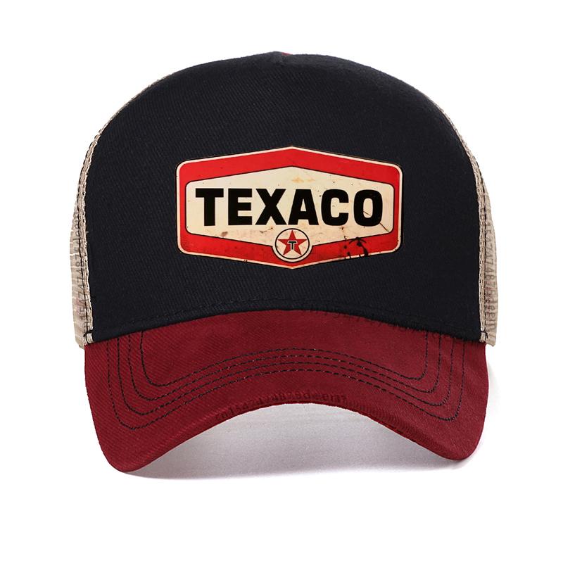

Funny Texaco Baseball Cap high quality Unisex Women summer Mesh breathable hat Unisex Outdoor fishing Hats Snapback Garros Adjustable