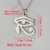 A stylish and simple style Egyptian god Horus Eye stainless steel chain pendant necklace suitable for both men and women