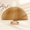 Traditional Wooden Hand Fan Classical Vintage Spanish Solid Color Folding Fan