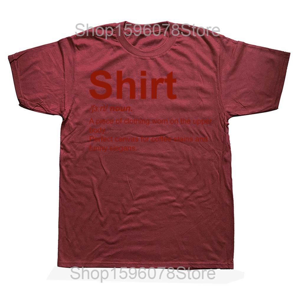 Funny Shirt Definition Graphic 100% Cotton T-shirts Men Women's Fashion Casual Tshirt Loose Oversized Streetwear T Shirt
