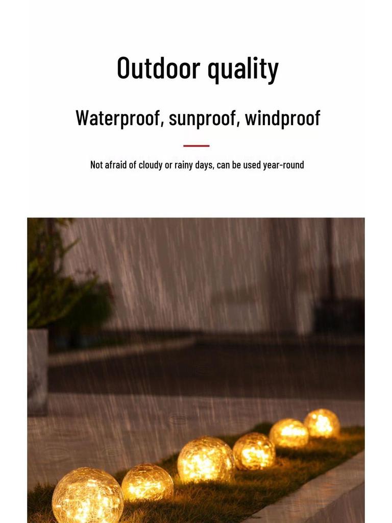 Wasserdichte Solar-Gartenleuchten: Sphärische Hof- & Terrassendekoration für den Außenbereich