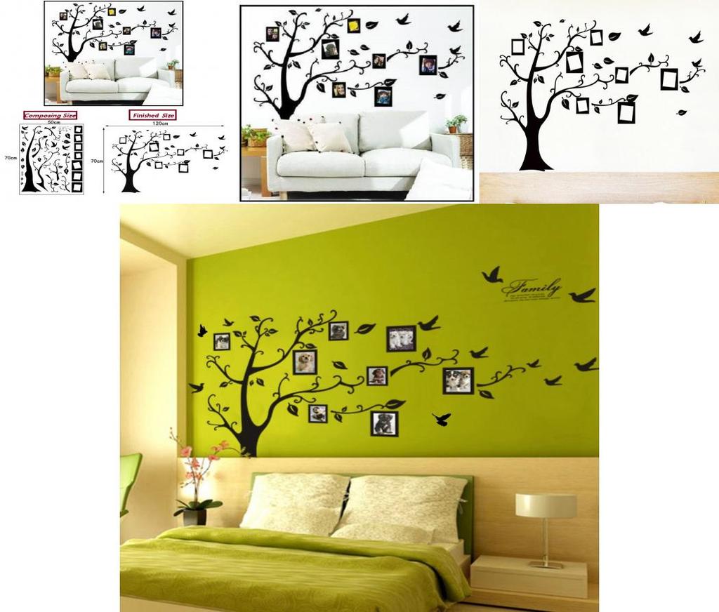 Modern Minimalist Photo Tree Wall Sticker For Living Room And Bedroom Decor