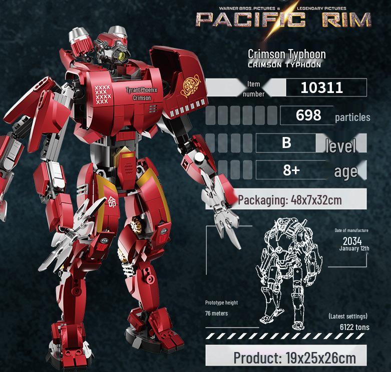 Genuine Pacific Rim Gipsy Danger Mecha Building Blocks Toy Compatible with Other Sets