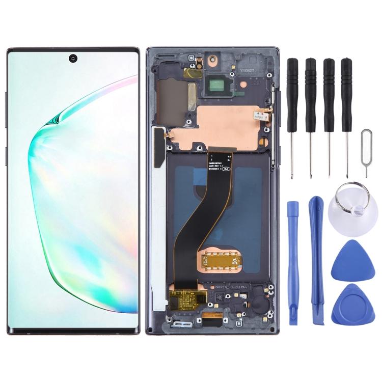 OLED ЖК-экран для Samsung Galaxy Note10 SM-N970F Дигитайзер Полная сборка с рамкой Samsung&for Samsung Note10 чёрный